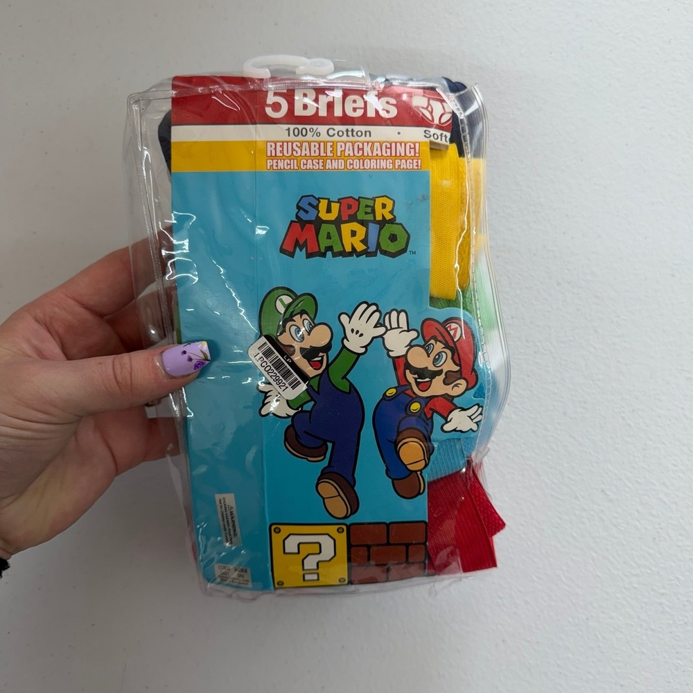 NEW Super Mario boy's soft‎ 100% cotton briefs underwear Luigi yoshi cartoon 6